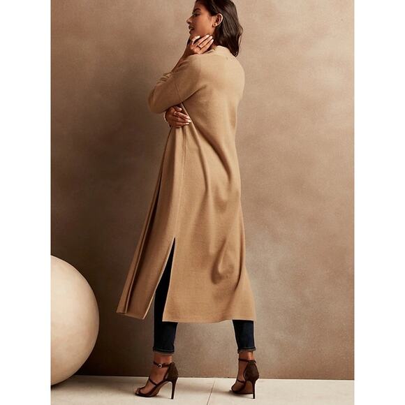 Banana Republic Factory Open Front Duster Cardigan Brown Size XL - Picture 3 of 9